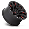 FUEL OFFROAD - FLAME 6 GLOSS BLACK MILLED WITH RED | Red