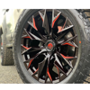 FUEL OFFROAD - FLAME 6 GLOSS BLACK MILLED WITH RED | Red