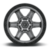 FUEL OFFROAD - KICKER 6 MATTE GUNMETAL WITH BLACK BEAD RING | Gunmetal